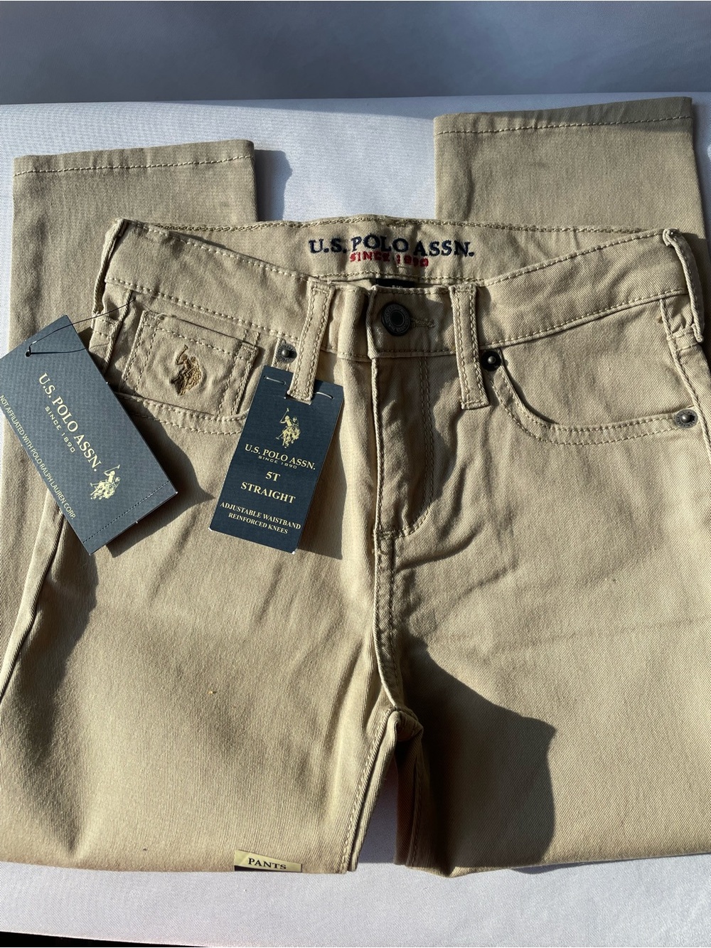 U.S. Polo Assn. Boys 5T Straight Fit Khaki Jeans